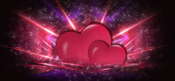 Valentines Day Sale Background Red Heart Red Romantic Background Greeting — Stock Photo, Image