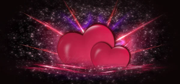 Valentines Day Sale Background Red Heart Red Romantic Background Greeting — Stock Photo, Image
