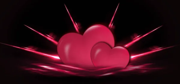День Святого Валентина Продаж Фон Червоний Серцем Червоний Романтичний Фон — стокове фото