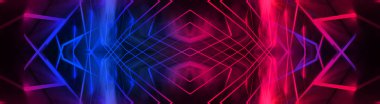Çizgiler ve parlaklık ile soyut arka plan neon