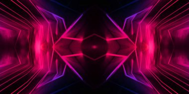 Çizgiler ve parlaklık ile soyut arka plan neon