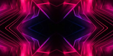 Çizgiler ve parlaklık ile soyut arka plan neon