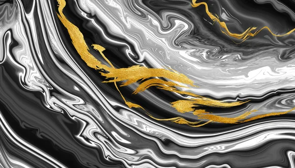 Illustration of liquid acrylic resin. Slice of stone. Divorces and smooth lines of paint, colors. Golden lines, brush strokes. Abstraction of acrylic, epoxy, halftones. Art acrylic.
