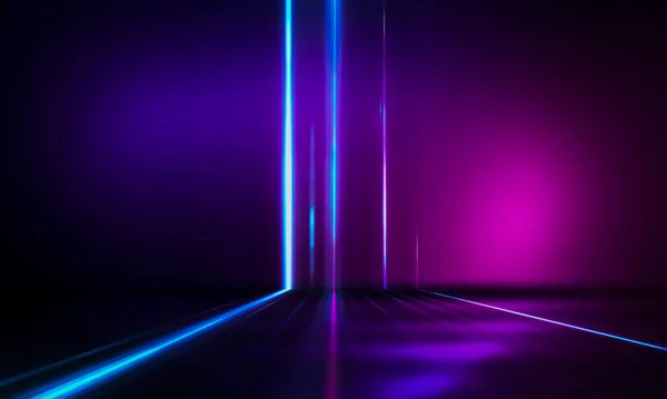 Lumière Abstraite Futuriste Ultraviolette Ligne Laser Légère Gradient Violet Rose — Photo