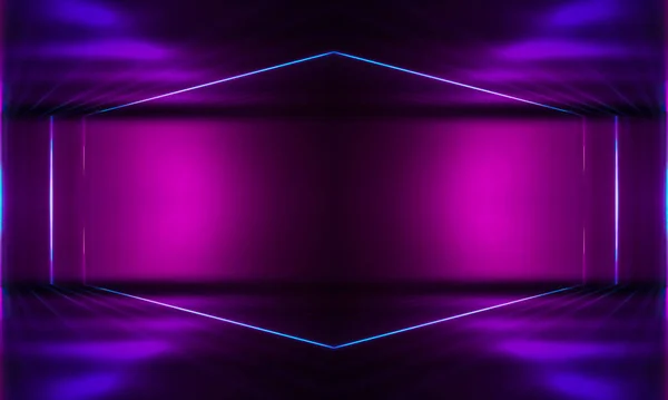 Ultraviolet Futuristisch Abstract Licht Lichte Laserlijn Violet Roze Verloop Moderne — Stockfoto