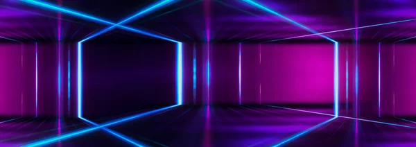 Ultraviolet Futuristisch Abstract Licht Lichte Laserlijn Violet Roze Verloop Moderne — Stockfoto