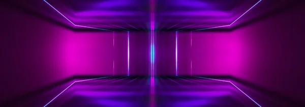 Luz Abstracta Futurista Ultravioleta Línea Láser Luz Gradiente Violeta Rosa —  Fotos de Stock