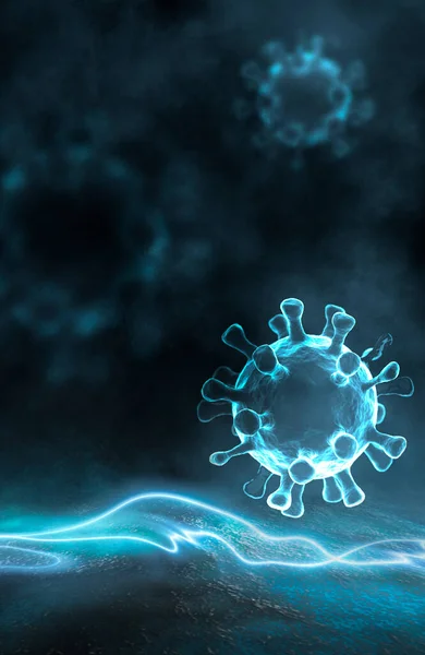 Covid Sfondo Astrazione Con Elementi Del Virus Epidemia Malattie Virali — Foto Stock
