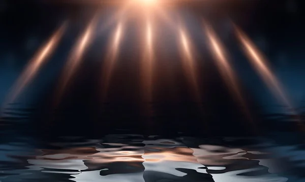 어두운 현대의 야시경 레이즈와 네온에 — 스톡 사진