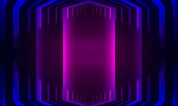 Background Empty Show Scene Ultraviolet Dark Abstract Background Geometric Neon — Stock Photo, Image