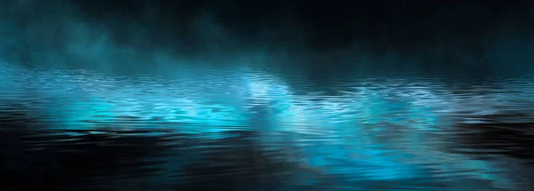 Cena Futurista Fantasia Dramática Vazia Noite Marinha Fundo Abstrato Subaquático — Fotografia de Stock