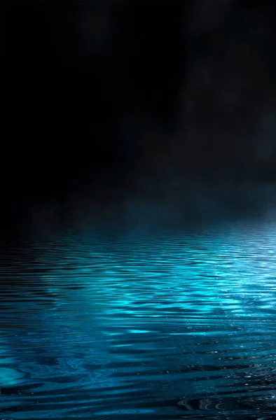 Άδειο Φουτουριστικό Δραματικό Σκηνικό Φαντασίας Νυχτερινό Ναυτικό Υποβρύχιο Αφηρημένο Υπόβαθρο — Φωτογραφία Αρχείου