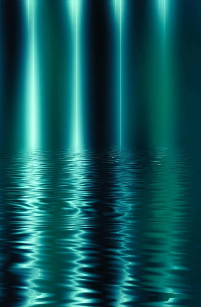 Lege Futuristische Dramatische Fantasiewereld Nachtmarinier Onderwater Abstracte Achtergrond Abstract Donker — Stockfoto
