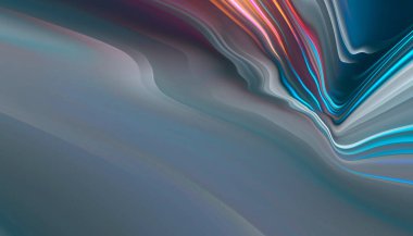 Pürüzsüz neon çizgileri olan soyut modern arkaplan. Işık çizgileri, parlak aksanlı arka plan. Akrilik sıvı soyut.