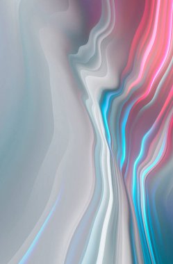 Neon parlak sıvı çizgileri akan soyut modern gri arka plan. Işık çizgileri, parlak aksanlı arka plan. Akrilik sıvı soyut.