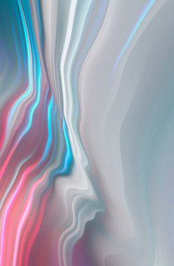 Neon parlak sıvı çizgileri akan soyut modern gri arka plan. Işık çizgileri, parlak aksanlı arka plan. Akrilik sıvı soyut.