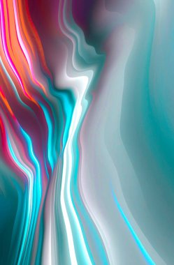 Neon parlak sıvı çizgileri akan soyut modern gri arka plan. Işık çizgileri, parlak aksanlı arka plan. Akrilik sıvı soyut.