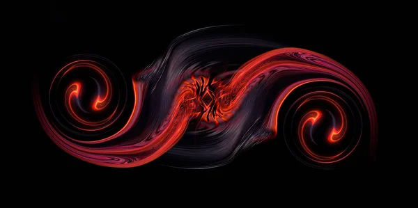 Dark Neon Background Rays Liquid Flowing Lines Night View Reflection — Stock Photo, Image