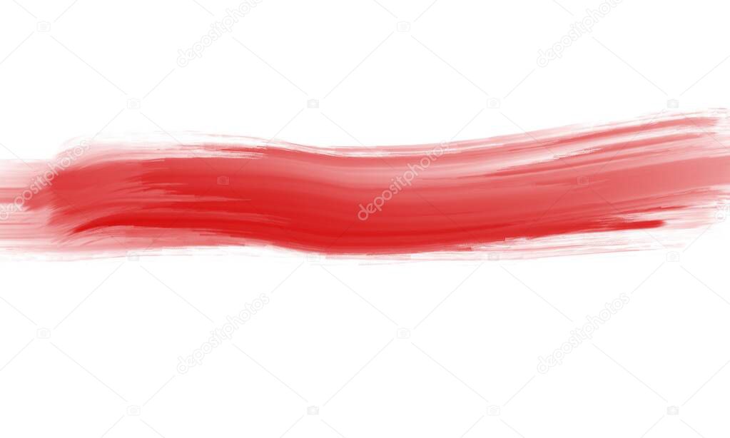 White-red-white background flag. Historical national symbol of Belarusians. White background red stripe. Abstract background.