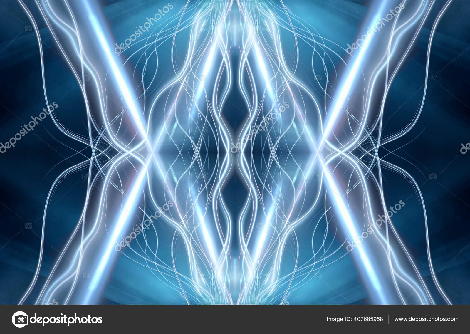 摘要深蓝色夜色背景蓝色霓虹灯对称反射水3d插图 图库照片 C Vitalina G 摘要深蓝色夜色背景蓝色霓虹灯对称反射水3d插图 图库照片 C Vitalina G