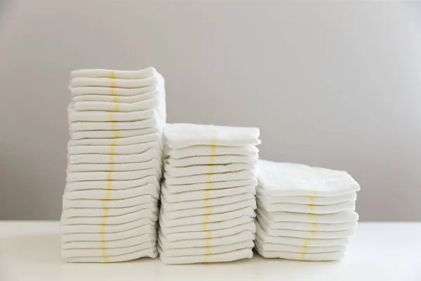 Stack Baby Disposable Diapers Baby Hygiene — Stock Photo, Image