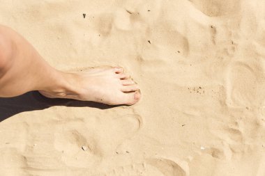 Ayak kum. Yaz tatil kavramı