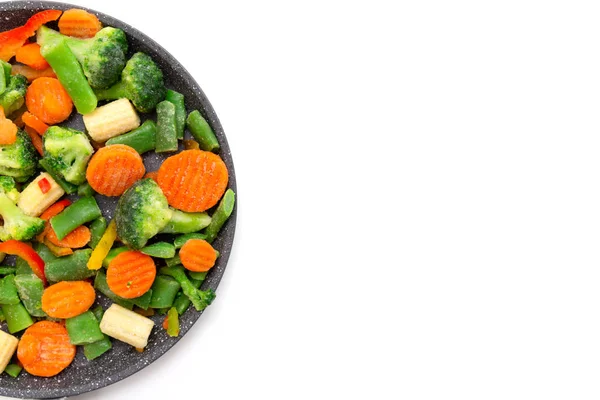 Mrożone Warzywa Plastikowej Torbie Koncepcja Przechowywania Zdrowej Żywności — Zdjęcie stockowe