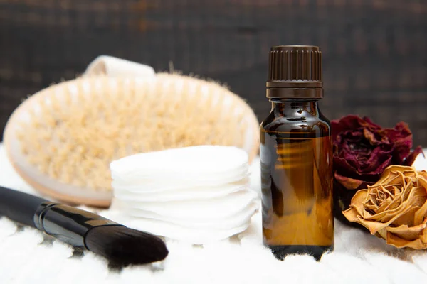 Aromatyczne Kosmetyki Botanicznych Mieszanka Kwiatów Suszonych Ziół Pędzla Peeling Ciała — Zdjęcie stockowe