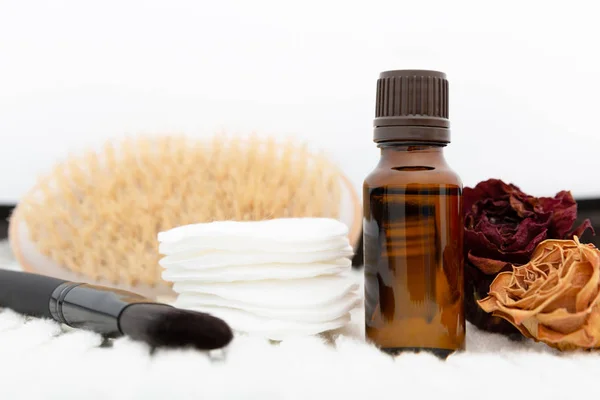 Aromatyczne Kosmetyki Botanicznych Mieszanka Kwiatów Suszonych Ziół Pędzla Peeling Ciała — Zdjęcie stockowe
