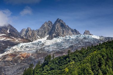 Alp dağlarında dağ buzulu
