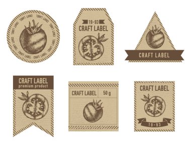 Izgara domates resimli vintage tasarımı.