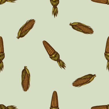 Elle çizilmiş mısırla kusursuz desen