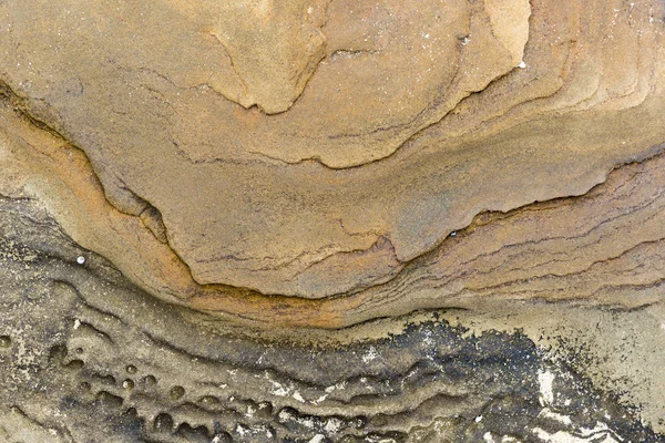 Roca Ondulada Costa Del Océano — Foto de Stock