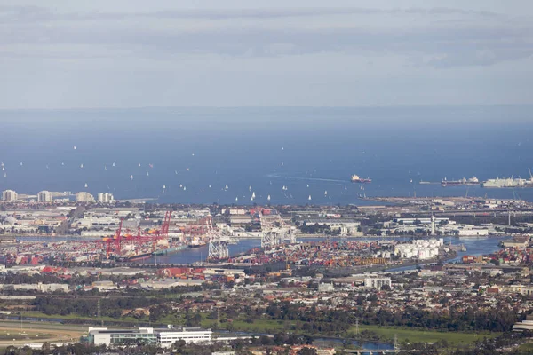 Aerial Perspective Melbourne Port — Stock Photo, Image