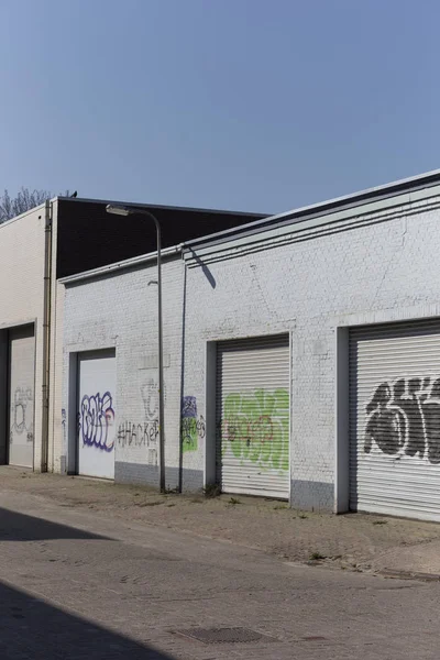 Graffiti Factory Roller Doors — стокове фото
