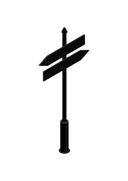 Znak Drogowy Pusty Izometryczny Znak Uliczny Rastrowych — Zdjęcie stockowe