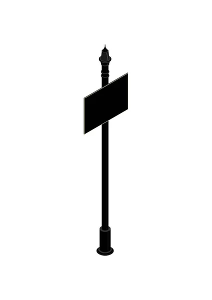 Verkeersbord Lege Isometrische Straatnaambord Raster — Stockfoto