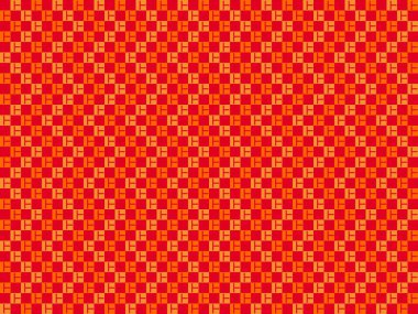 Sorunsuz doku kullanmaya hazır. Hint blok baskı stilinde dikişsiz desen. Renk düzenini değiştirmek kolaydır. Düz vektör.