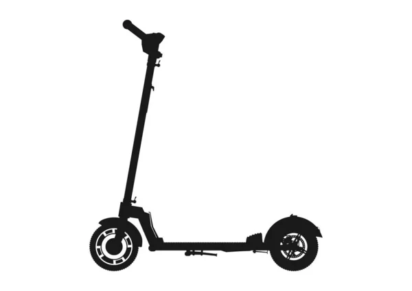 Icona Dello Scooter Silhouette Scooter Elettrico Calcio Uno Sfondo Bianco — Vettoriale Stock