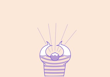 Kopya alanı olan bağıran adam. Herhangi bir metin için alanı olan düz vektör tasarımı.