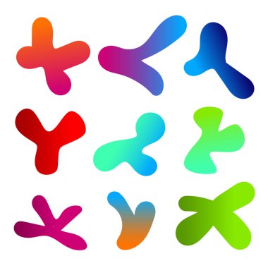 Işıldayan renklerin holografik bukalemun tasarım paletini izole et. Modern soyut desen, renkli sıvı boya tasarımı. Moda sanat geçmişi. Gradyan geleceksel şekiller