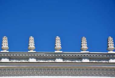  Moskova'da pavilion gökyüzüne karşı çatısı