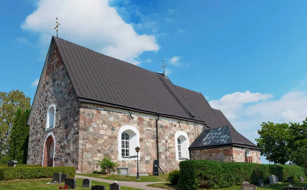 Finsta Suécia Agosto 2018 Exterior Igreja Skederid Local Nascimento Saint — Fotografia de Stock