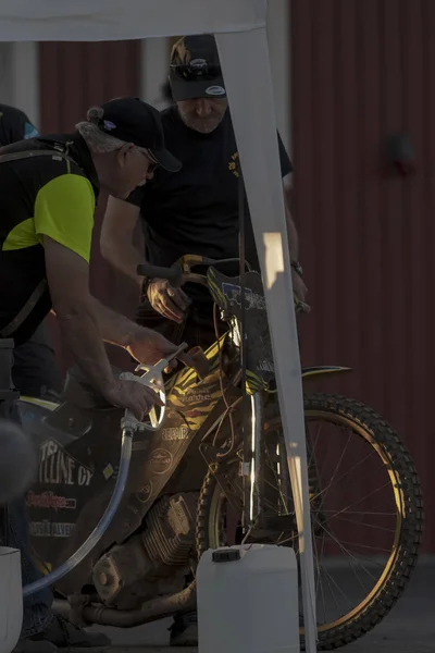 Hallstavik Sweden August 2018 Swedish National Race Leauge Elitserien Speedway — Zdjęcie stockowe