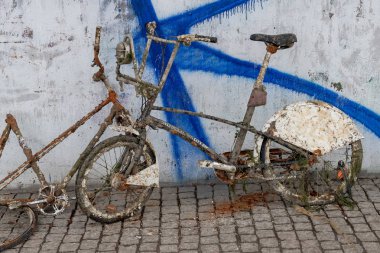 Paslı bisiklet denizden kurtarılabilir. İsveç