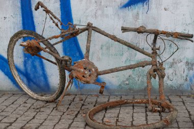 Paslı bisiklet denizden kurtarılabilir. İsveç