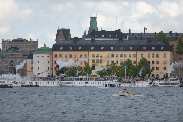 Stoccolma Svezia Agosto 2018 Festeggiamenti 200 Anni Navigazione Vapore Svezia — Foto Stock