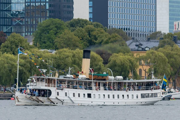 Sztokholm Szwecja Sierpnia 2018 Obchody 200 Lecia Parowców Szwecji Wiele — Zdjęcie stockowe