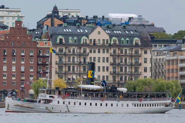 Stoccolma Svezia Agosto 2018 Festeggiamenti 200 Anni Navigazione Vapore Svezia — Foto Stock