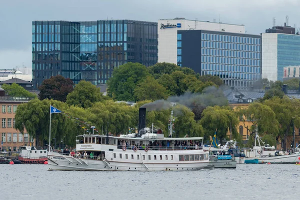 Stockholm Sweden Aug 2018 Celebrations 200 Years Steamboats Sweden Many — Stock Photo, Image